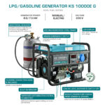 Lpg Gasoline Generator Könner & Söhnen Ks 10000e G Scheme