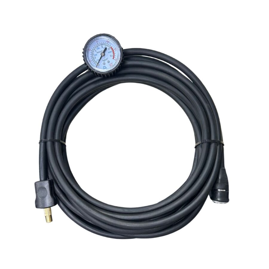 צינור אויר מקצועי Solution עם חיבור מהיר ומד לחץ