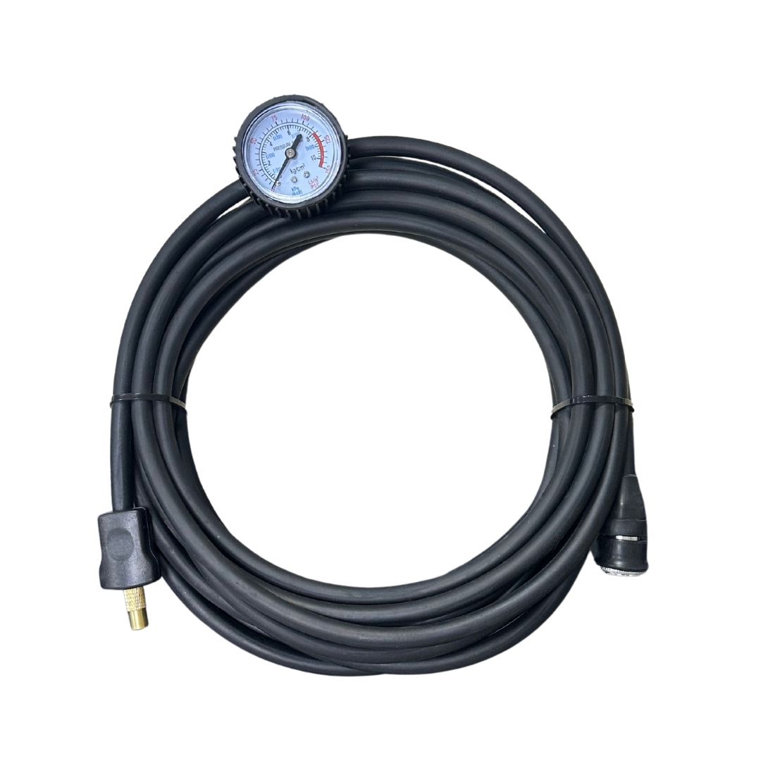 צינור אויר מקצועי Solution עם חיבור מהיר ומד לחץ