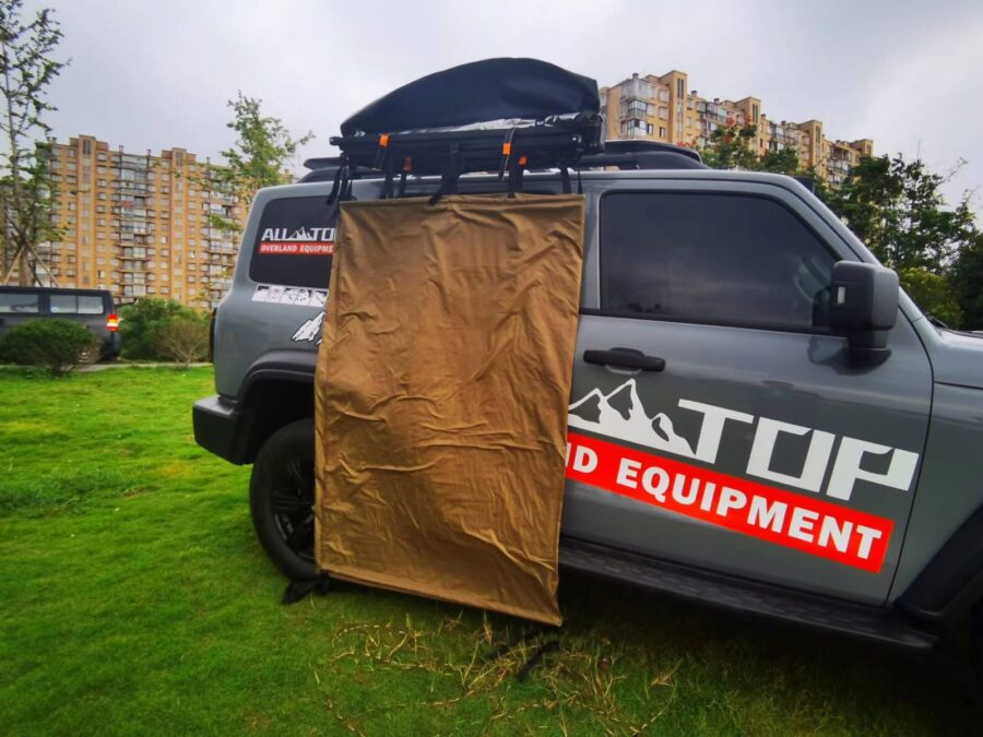 אוהל מקלחת לצד הרכב כולל כיסוי ותאורה All Top 1