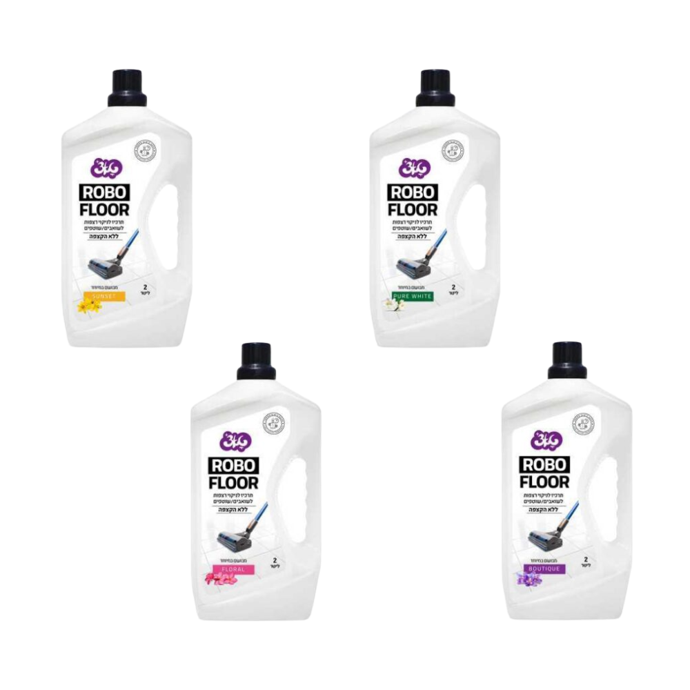 ארגז 4 יחידות 2 ליטר תרכיז ניקוי לשואב שוטף טאצ'