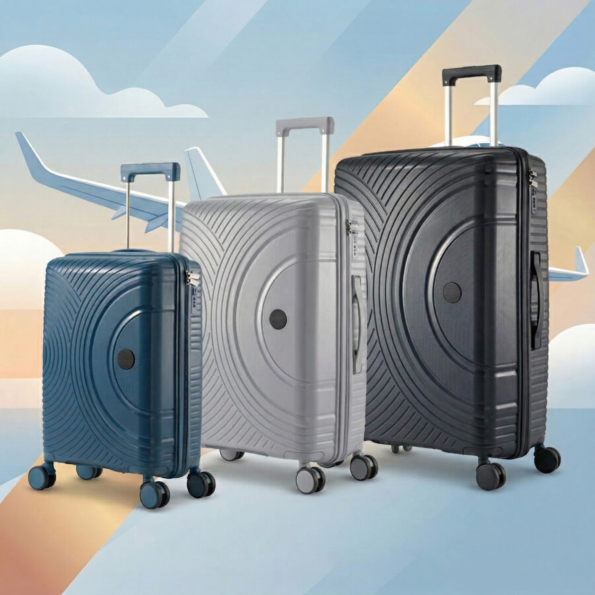 סט 3 מזוודות קשיחות Suzuki