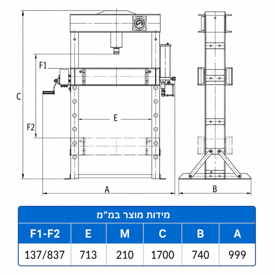 מכבש מוסכים סרטוט Roher