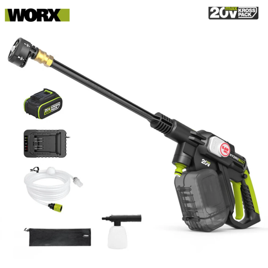 מכונת שטיפה בלחץ נטען גרניק 20v Worx 20v Wu633.91.1 סוללה מטען Fix1
